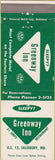 Matchbook Cover - Greenway Inn Salisbury MD
