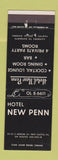 Matchbook Cover - Hotel New Penn New Castle PA