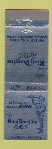 Matchbook Cover - King Douglas Hotel Lancaster PA