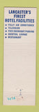 Matchbook Cover - King Douglas Hotel Lancaster PA