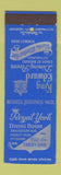 Matchbook Cover - Royal York Dining Room Pittsburgh PA King Edward