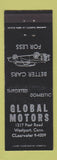 Matchbook Cover - Global Motors Westport CT
