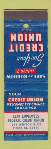 Matchbook Cover - Lear Employees Credit Union