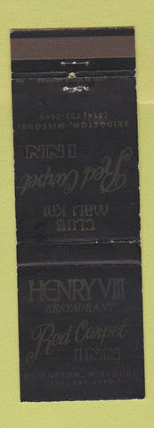 Matchbook Cover - Henry VIII Restaurant Red Carpet Inn Bridgeton MO