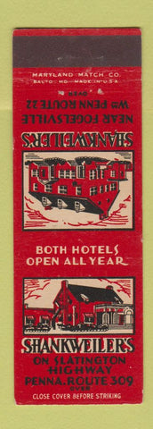 Matchbook Cover - Shankweiler's Fogelsville PA