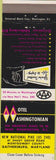 Matchbook Cover - Motel Washingtonian Gaithersburg MD