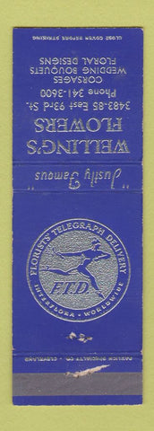 Matchbook Cover - FTD Welling's Flowers