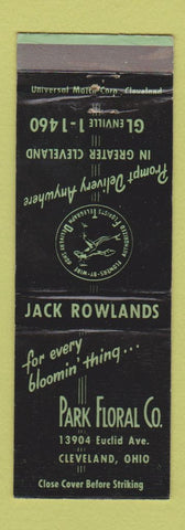 Matchbook Cover - Park Floral Cleveland OH Flowers FTD