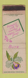 Matchbook Cover - Butz Flowers New Castle PA FTD WORN
