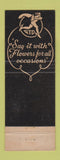 Matchbook Cover - Zeidler Floral Flowers Evansville IN WEAR FTD