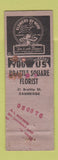 Matchbook Cover - Brattle Square Floral Cambridge MA WORN
