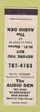 Matchbook Cover - Audio Den New Haven CT Marantz Garrard stereo WHITE