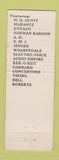 Matchbook Cover - Audio Den New Haven CT Marantz Garrard stereo WHITE