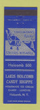 Matchbook Cover - Lakis Holcomb Candy Shoppe Holcomb NY low phone #