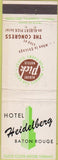 Matchbook Cover - Hotel Heidelberg Baton Rouge LA