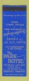 Matchbook Cover - Park Hotel Knoxville TN