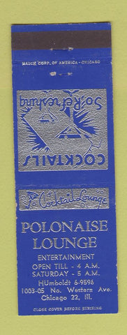 Matchbook Cover - Polonaise Lounge Chicago IL