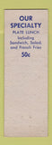Matchbook Cover - Hammond's Restaurant Lansing MI