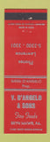 Matchbook Cover - V D'Angelo Restaurant Bryn Mawr PA