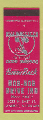 Matchbook Cover - Hob Nob Drive Inn Lansing MI