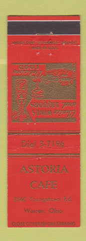 Matchbook Cover - Astoria Cafe Warren OH