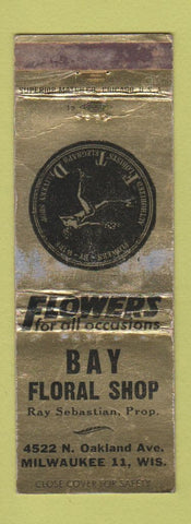 Matchbook Cover - Bay Floral Flowers Milwaukee WI WORN