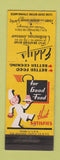 Matchbook Cover - Eddy's Restaurant Chattanooga TN