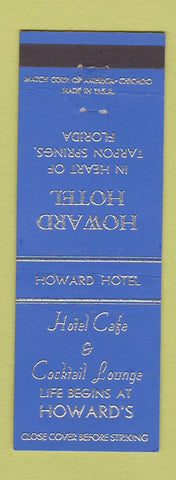 Matchbook Cover - Howard Hotel and Cafe Tarpon Springs FL