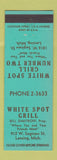 Matchbook Cover - White Spot Grill Lansing MI