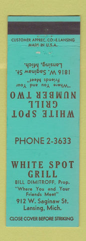 Matchbook Cover - White Spot Grill Lansing MI