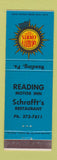 Matchbook Cover - Quality Court Motels Reading PA Schrafft's Restaurant