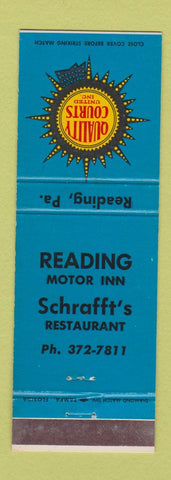 Matchbook Cover - Quality Court Motels Reading PA Schrafft's Restaurant