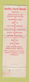 Matchbook Cover - Quality Court Motels Reading PA Schrafft's Restaurant
