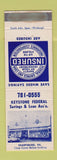 Matchbook Cover - Keystone Federal Savings and Loan Sharpsburg PA WEAR