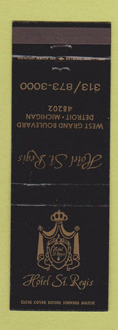 Matchbook Cover - Hotel St Regis Detroit MI