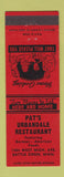 Matchbook Cover - Pat's Urbandale Restaurant Battle Creek MI