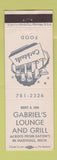 Matchbook Cover - Gabriel's Lounge Grill Marshall MI