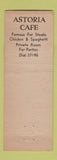 Matchbook Cover - Astoria Cafe Warren OH