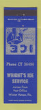 Matchbook Cover - Wright's Ice Service Winter Haven FL