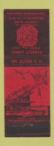 Matchbook Cover - VFW Forrest Lodge Sellersville PA