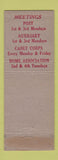Matchbook Cover - VFW Forrest Lodge Sellersville PA