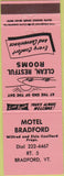Matchbook Cover - Motel Bradford VT