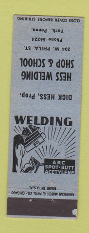 Matchbook Cover - Hess Welding York PA WEAR