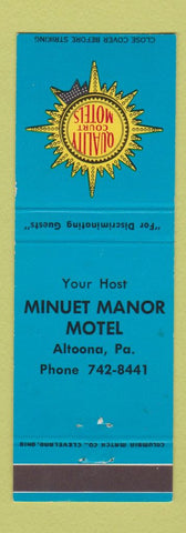 Matchbook Cover - Quality Court Motels Minuet Altoona PA