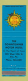 Matchbook Cover - Downtowner Motor Hotel Erie PA Quality Motels