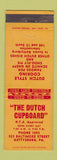 Matchbook Cover - The Dutch Cupboard Gettysburg PA