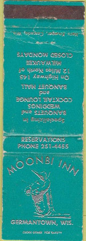 Matchbook Cover - Moonbi Inn Germantown WI WEAR