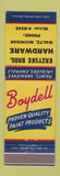 Matchbook Cover - Boydell Paints Krzyske Bros Hardware Waltz MI