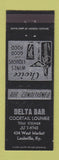 Matchbook Cover - Delta Bar Louisville KY