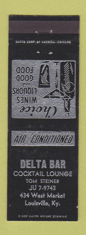 Matchbook Cover - Delta Bar Louisville KY